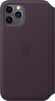 Apple Leather Folio Case for iPhone 11 Pro Aubergine