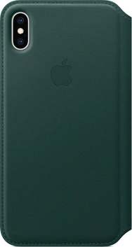 Apple Leather Folio Case for iPhone XS Max waldGreen