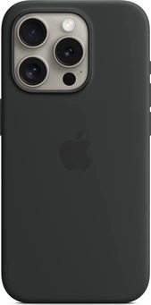 Apple Silicone Case with MagSafe for iPhone 15 Pro Black
