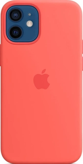 Apple Silicone Case with MagSafe for iPhone 12 Mini zitruspink
