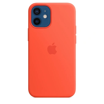 Apple Silicone Case with MagSafe for iPhone 12 Mini leuchtorange