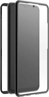 Black Rock 360° Glass Case for Samsung Galaxy A22 5G Transparent/Black