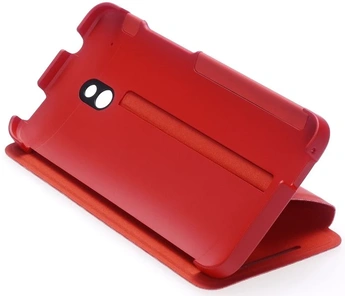 HTC HC-V851 Double Dip Flip Case for One Mini Red