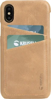 Krusell Sunne 2 Card Cover for Apple iPhone XS Max Light Brown