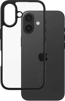 PanzerGlass Care Flagship Case Urban Combat Black Frame for Apple iPhone 16 Transparent