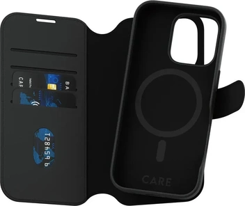 PanzerGlass Care Feature Case Tango Two-in-One Wallet MagSafe for Apple iPhone 16 Pro Black