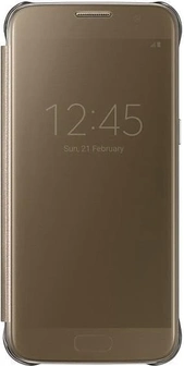 Samsung Clear View Cover for Galaxy S7 gold