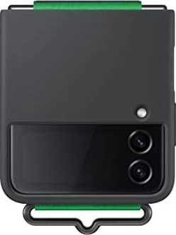 Samsung Silicone Cover with Strap for Galaxy Z Flip 4 Black