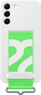 Samsung Silicone Cover with Strap for Galaxy S22+ White