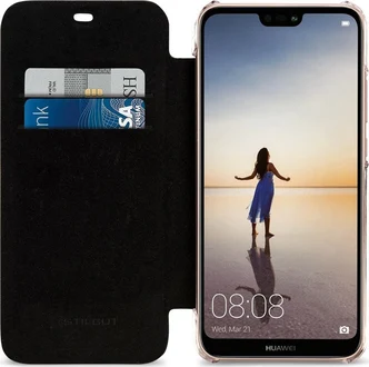 Stilgut Book Type NFC/RFID Blocking Cover for Huawei P20 Lite Black