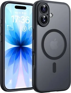 TOCOL Magnetic Case for Apple iPhone 17 Transparent/Black