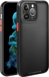 Vivanco Frosted Cover for Apple iPhone 14 Pro Max Transparent/Black