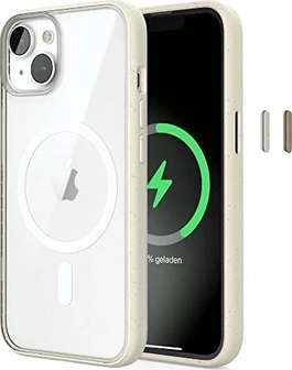 Woodcessories Clear Case MagSafe for Apple iPhone 14 Plus Offwhite/klar