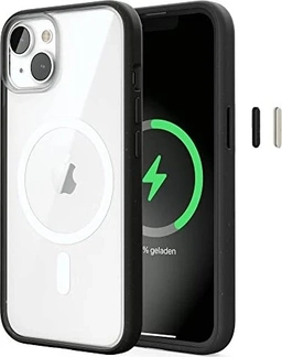 Woodcessories Clear Case MagSafe for Apple iPhone 14 Plus Black/klar