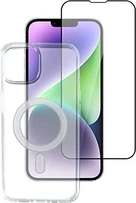 4smarts 360° Starter Set with X-Pro Full Cover Glass for Apple iPhone 14 Plus Transparent