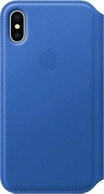 Apple Leather Folio Case for iPhone X electricblau