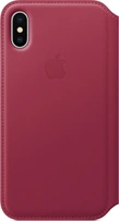 Apple Leather Folio Case for iPhone X Berry Red