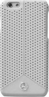 Mercedes-Benz Hard Cover Leather Perforated for Apple iPhone 6/6s Gray