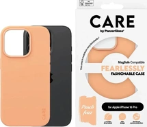 PanzerGlass Care Fashionable Case MagSafe for Apple iPhone 16 Pro Peach Fuzz