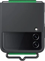 Samsung Silicone Cover with Strap for Galaxy Z Flip 4 Black