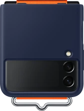 Samsung Silicone Cover with Strap for Galaxy Z Flip 3 Navy