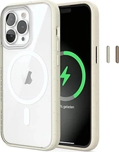 Woodcessories Clear Case MagSafe for Apple iPhone 14 Pro Max Offwhite/klar