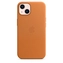 Apple Leather Case with MagSafe for iPhone 13 goldbraun