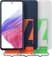 Samsung Silicone Cover with Strap for Galaxy A53 5G White